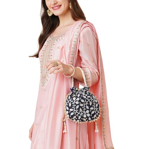 Lavie Women's Aria Round Embriodered Potli | Ladies Purse Handbag - Image 2