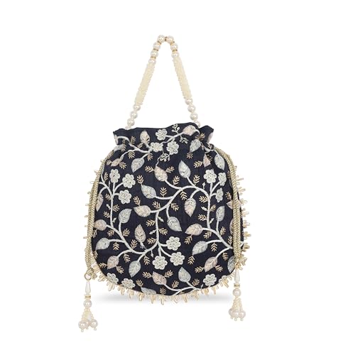 Lavie Women's Aria Round Embriodered Potli | Ladies Purse Handbag - Image 1