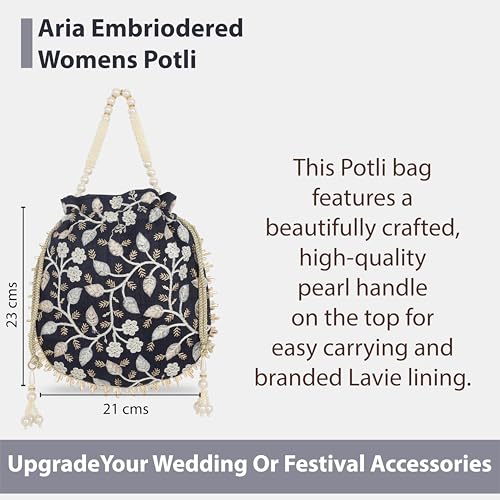 Lavie Women's Aria Round Embriodered Potli | Ladies Purse Handbag - Image 5