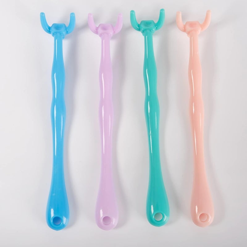 YaPoola Reusable NO-Waste Dental Floss Handle 1 Counts for Adults and Kids Teeth Cleaning Interdental Brush Unflavored Floss Picks Colorful Design floas Holder Flosser - Image 5
