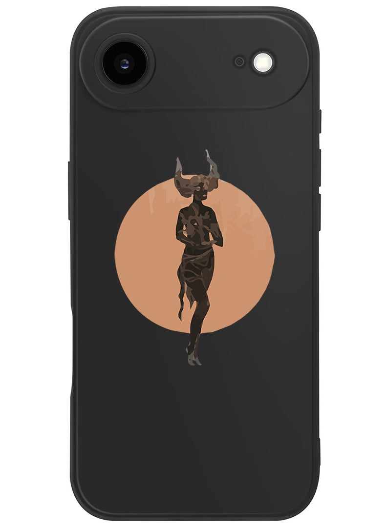 Theodor Protective Slim Fit Case Liquid Silicone Cover with Full Body Protection Anti-Scratch Shockproof Case For Apple iPhone 17 Air (Black) Scorpio - Image 1