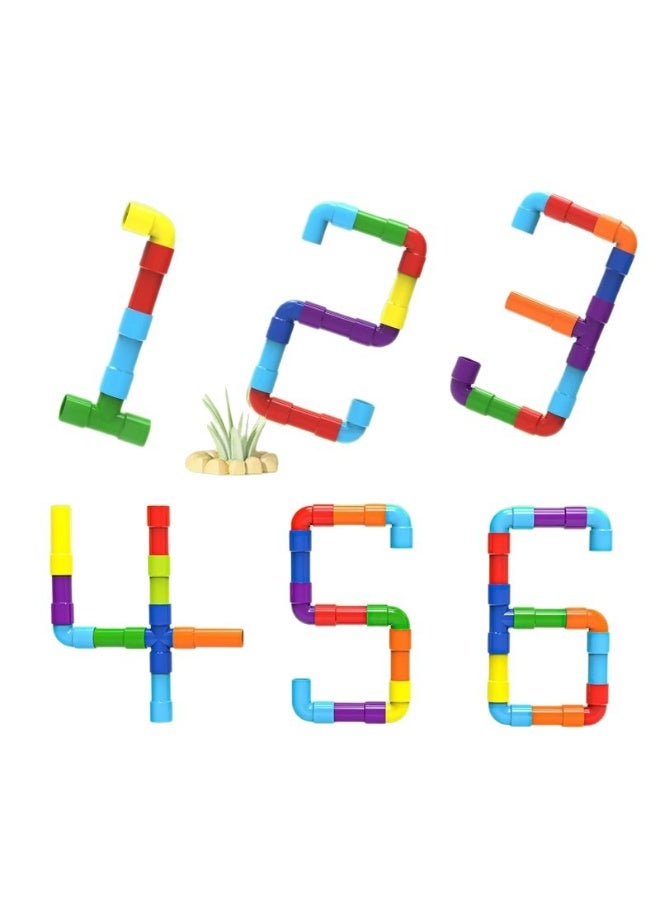 general Pipe Building Toys, Early Learning Educational Tubular Pipes, Kids Building Blocks, Toys for 3 Year Old + Boys and Girls, 62 Pcs Toy Set - Image 3