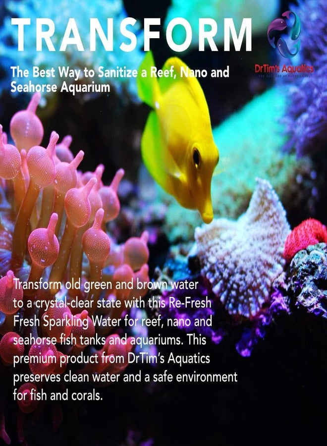 دي آر تيم أكواتيكز مُنتج دكتور تيمز أكواتيكس ري-فريش ريف - 16 أونصة - محلول لأحواض السمك للحصول على مياه نقية كالكريستال - تركيبة طبيعية تدعم صفاء الرؤية وتوازن جودة المياه بشكل مستمر - Image 3