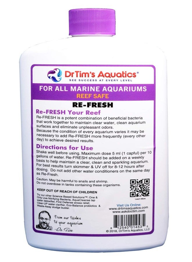 دي آر تيم أكواتيكز مُنتج دكتور تيمز أكواتيكس ري-فريش ريف - 16 أونصة - محلول لأحواض السمك للحصول على مياه نقية كالكريستال - تركيبة طبيعية تدعم صفاء الرؤية وتوازن جودة المياه بشكل مستمر - Image 2