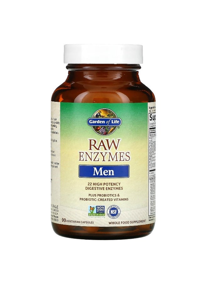 Garden of Life Garden of Life, RAW Enzymes, Men, 90 Vegetarian Capsules  - Image 3