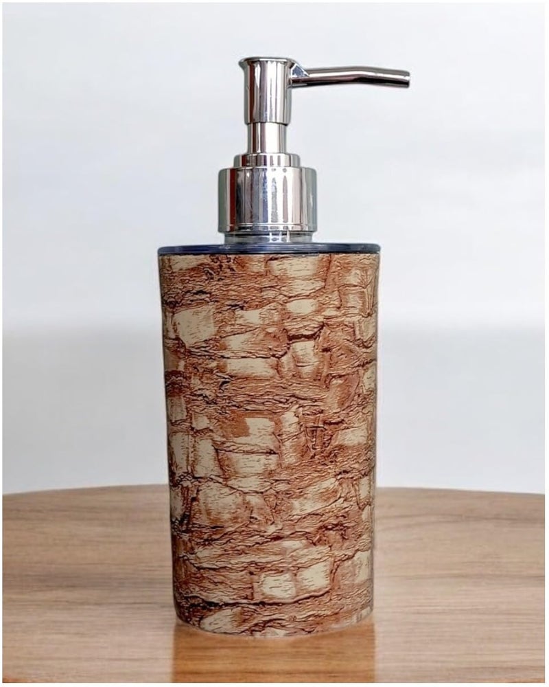Bigining™ Unbreakable Soap Dispenser Bottle with Pump for handwash in Bathroom, Kitchen Sink, Brown Plastic Body and Chrome Finish on Top (Brown, Pack of 1) - Image 1