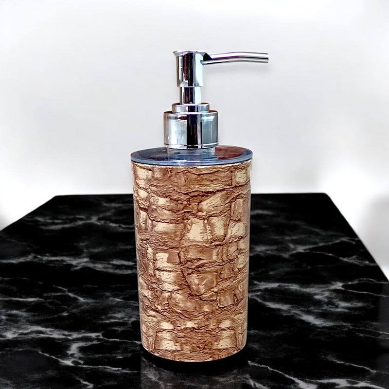 Bigining™ Unbreakable Soap Dispenser Bottle with Pump for handwash in Bathroom, Kitchen Sink, Brown Plastic Body and Chrome Finish on Top (Brown, Pack of 1) - Image 4