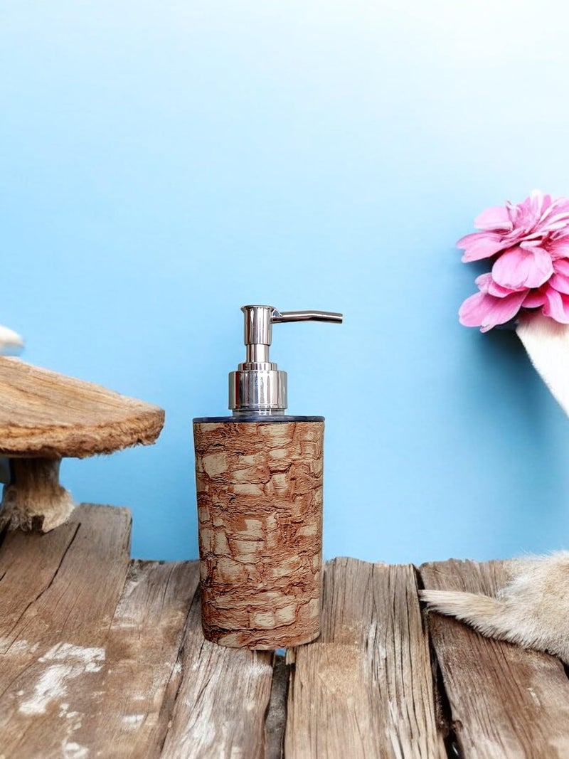 Bigining™ Unbreakable Soap Dispenser Bottle with Pump for handwash in Bathroom, Kitchen Sink, Brown Plastic Body and Chrome Finish on Top (Brown, Pack of 1) - Image 5