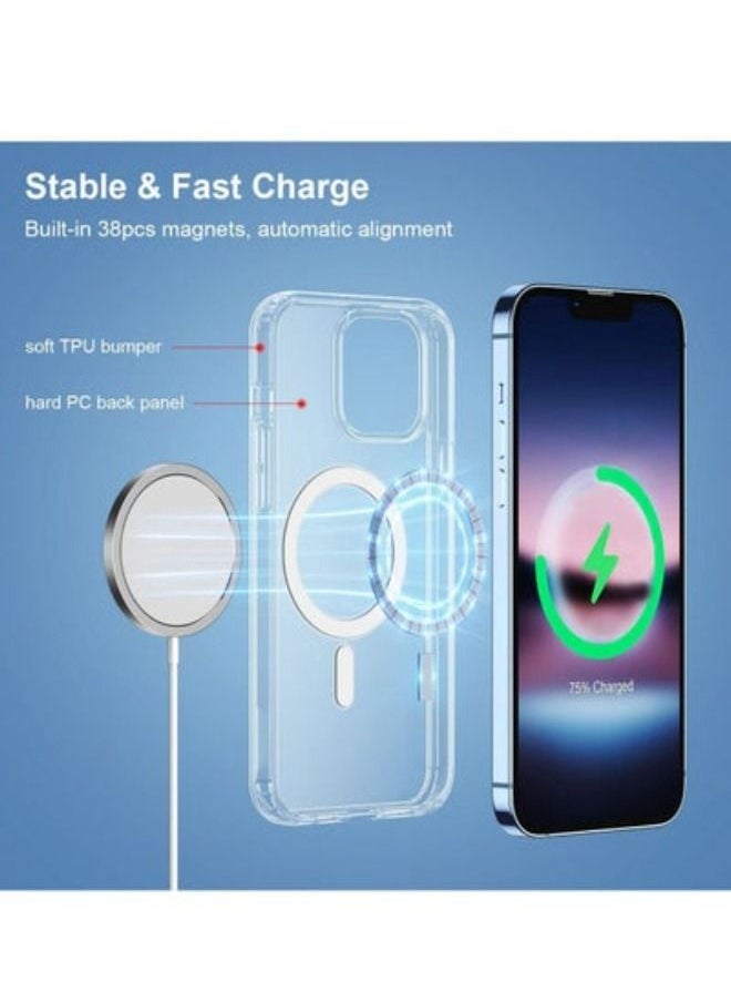 ACLIX - Magnetic Case for iPhone 14 ProMax Case [Non-Yellowing MagSafe] Shockproof Protective Phone Cover Slim Thin Clear for Apple iPhone 14 Pro Max - Image 1