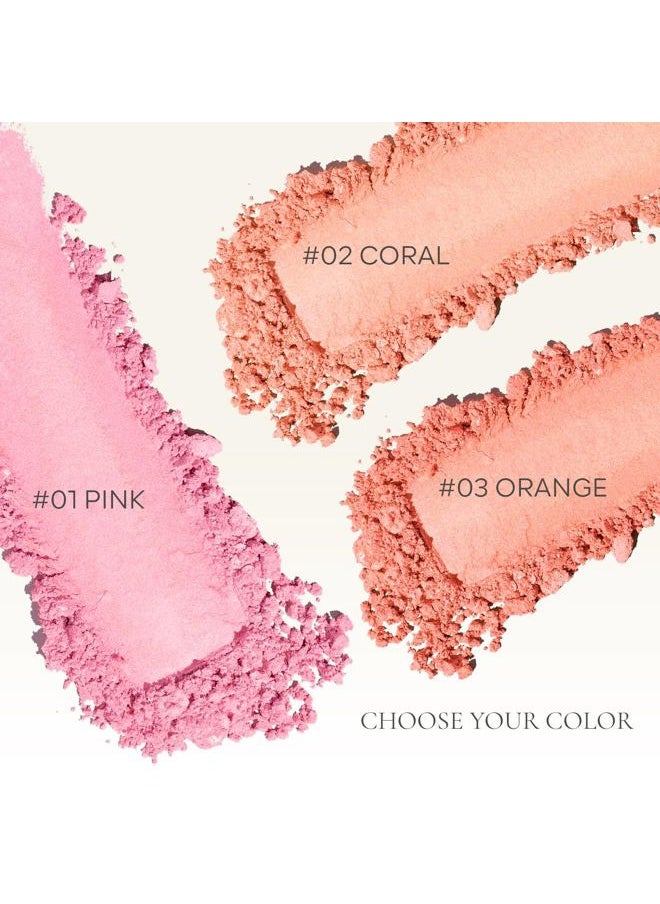 KYDA Pink Baked Blush, Pink Glow Powder for Blush and Highlighter, High Glossy Finish, Lightweight Blendable Shimmer Blusher, Multiuse Baked Powder, 0.53 oz  - Image 4