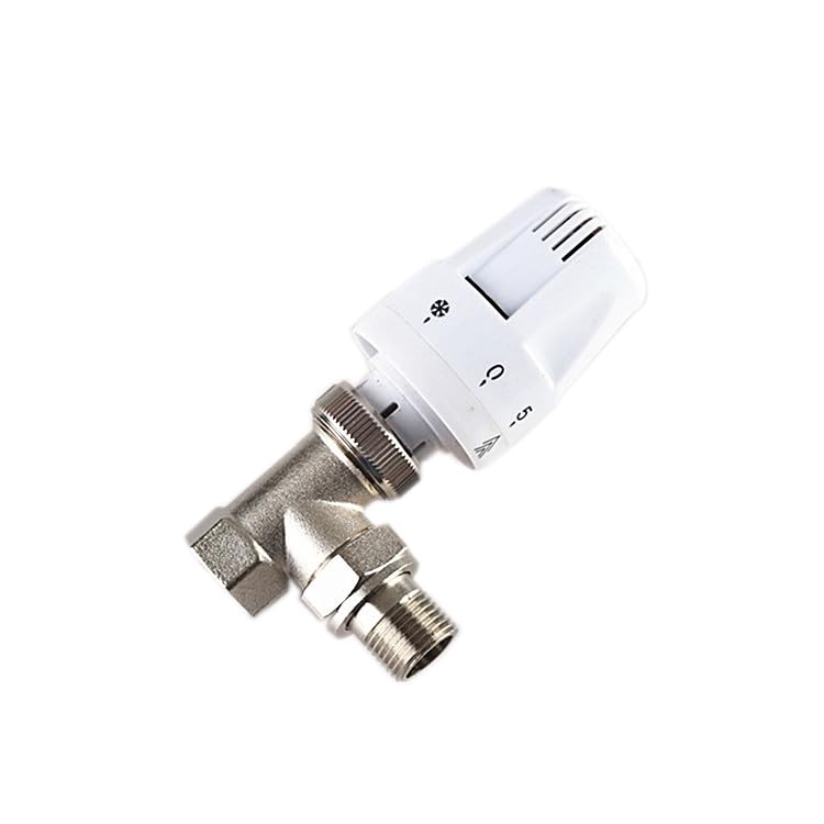 1/2" 3/4" 1" Brass Thermostatic Radiator Valve Straight Type Automatic Temperature Control Valve Floor Heating(1/2") - Image 1