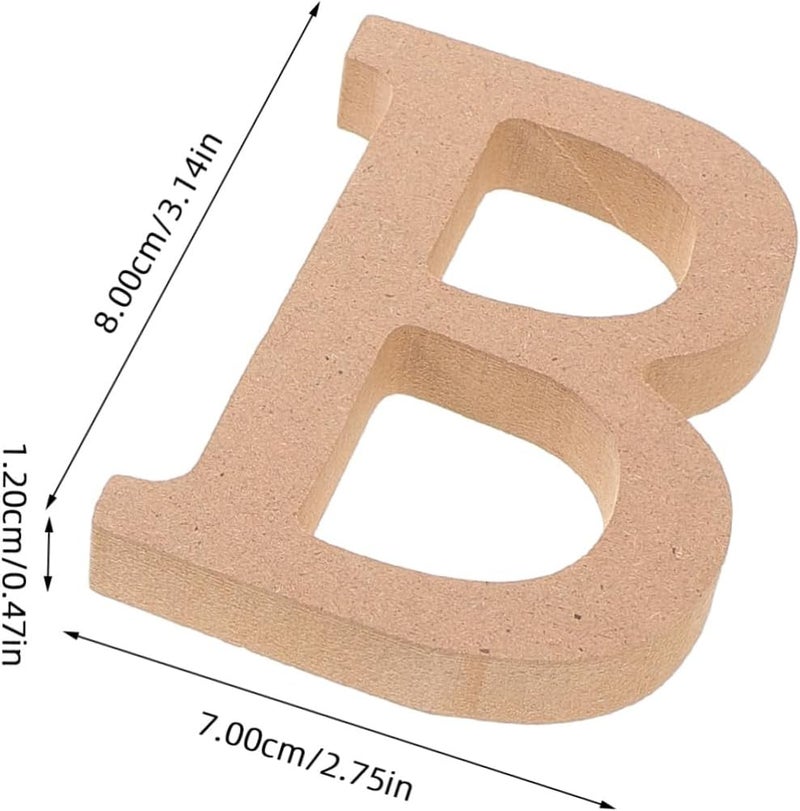 Abaodam 1 Set Creative DIY Wooden Letters Paintable Craft Letters for Home Decor Nursery Photography Props and Art Projects Versatile Unfinished Wood for Custom Designs - Image 2
