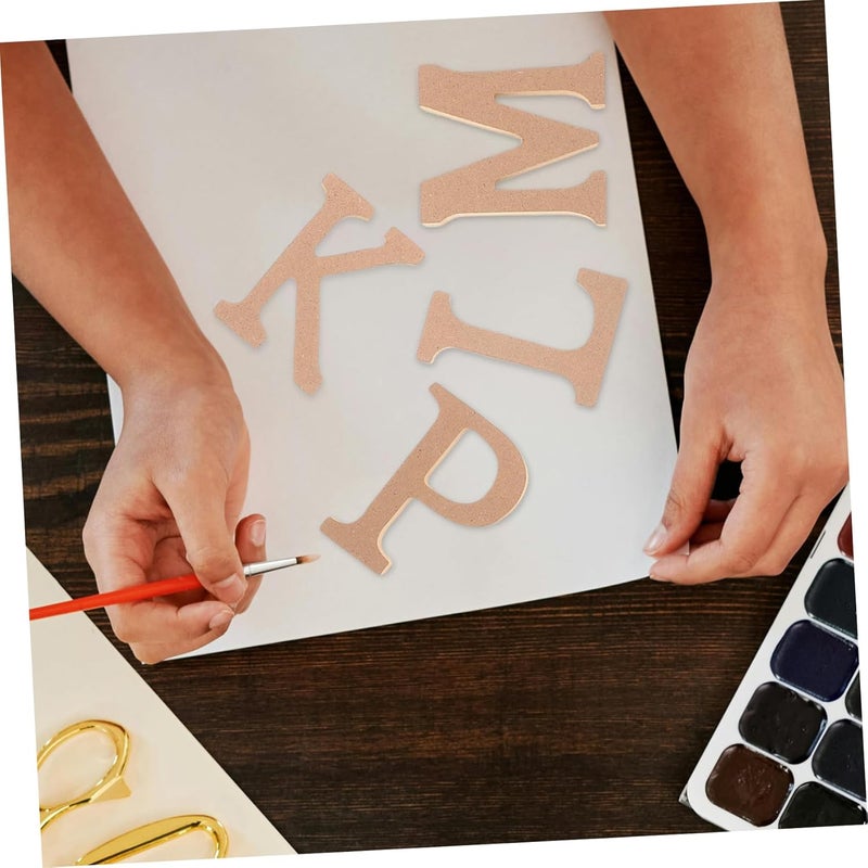 Abaodam 1 Set Creative DIY Wooden Letters Paintable Craft Letters for Home Decor Nursery Photography Props and Art Projects Versatile Unfinished Wood for Custom Designs - Image 5
