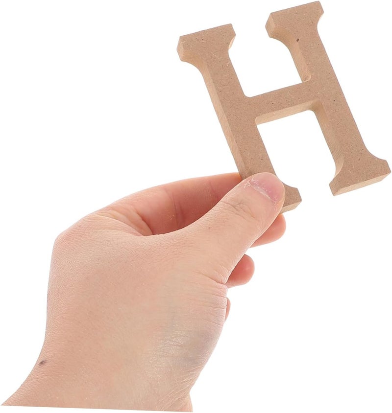 Abaodam 1 Set Creative DIY Wooden Letters Paintable Craft Letters for Home Decor Nursery Photography Props and Art Projects Versatile Unfinished Wood for Custom Designs - Image 4