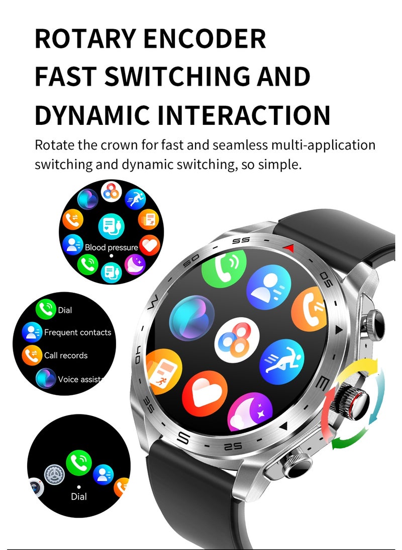 RollsTimi  Men's Smart Bluetooth Watch with Built-in Bluetooth Earbuds, 1.52-inch HD Full Touch Screen, Over 100 Watch Faces Optional, Multiple Sports Modes, Sports and Sleep Monitoring, 2-in-1 Earbud and Watch Combo, Model RT-T95 - Image 3