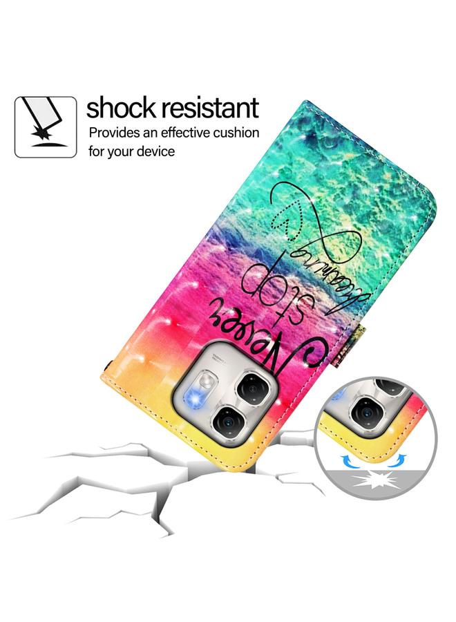 اس-توب جراب لهاتف Infinix Hot 50i 5G / Smart 9 4G جراب هاتف جلدي أفقي برسومات ثلاثية الأبعاد - Image 5