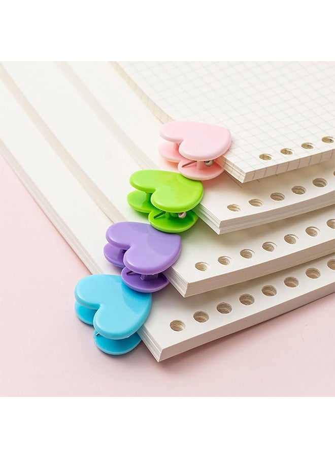 25 PCS Heart Shaped Binder Clips, Paper and Bag Clips, Office Folder Small Binder Clip, Mini Decorative Paper Clips, Wedding Binder Cartoon Bookmark Clip for Coffee Office Photo Picture Pages Holder - Image 5