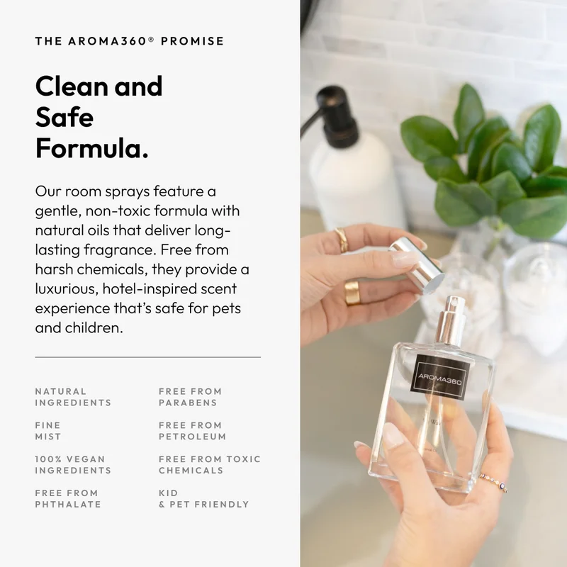 Aroma360  Deja Vu| Essential Oil Room Spray - Luxury Hotel Inspired Aromatherapy - Sandalwood, Orange Blossom, and White Mimosa - Air Freshener Spray - 100mL  | Best Price UAE