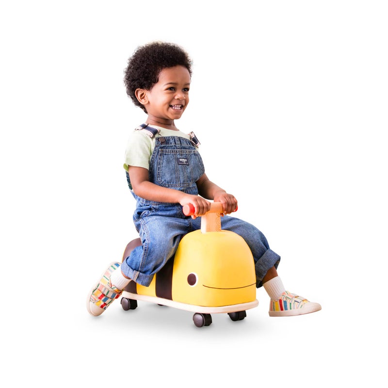 B. toys- Boom Buggy- Ride On- Wooden Ride On for Toddlers – Handle & 4 Smooth Wheels – Push & Roll Bee – 18 Months + - Image 1