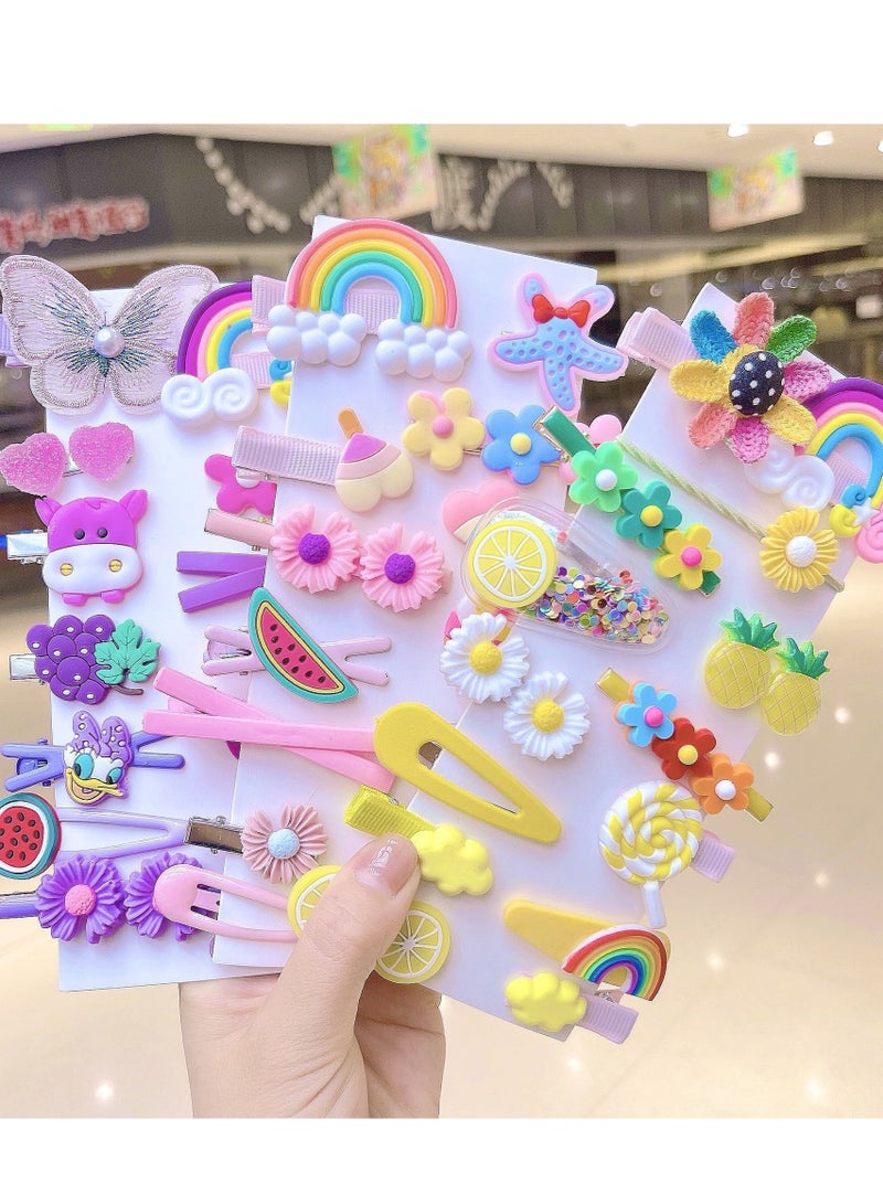 Innoshine 42-Piece Kids Hair Clips Set - Colorful Candy Color Toddler Girl Barrettes for Thin Hair, Girls Hair Accessories Hair Pins for Children - Image 2