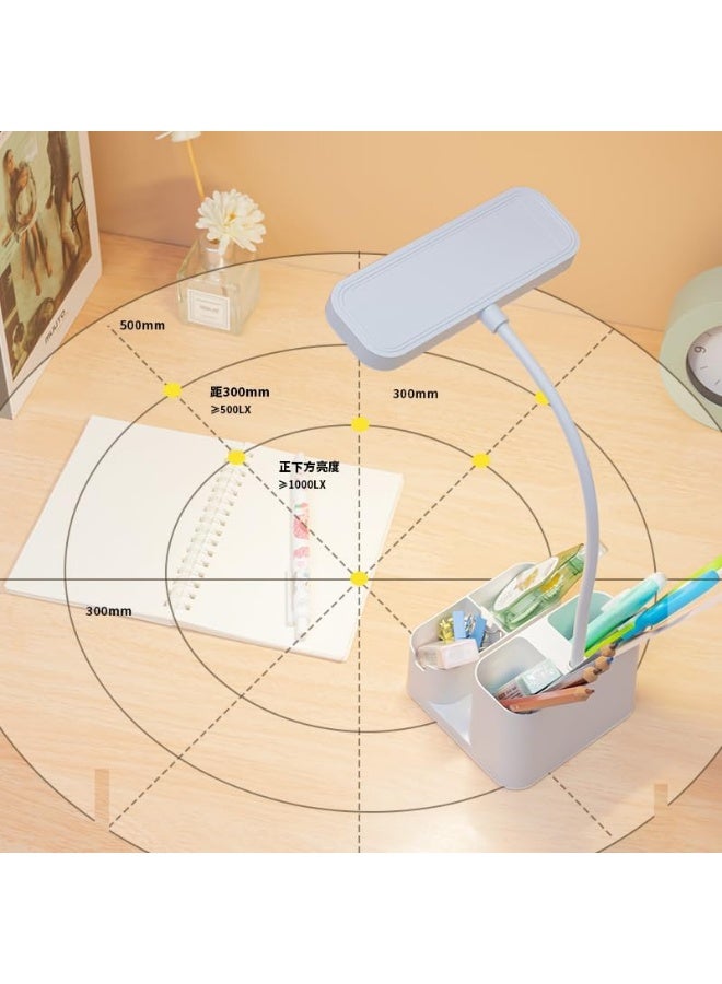 Rechargeable LED Desk Lamp with Pen and Mobile Phone Holder, Touch Control, Flexible USB Charging, 3 Color Modes - Image 2