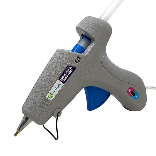 AdTech 0453 2-Temp Dual Temperature Hot Glue Gun Full Size, Light Gray - Image 1