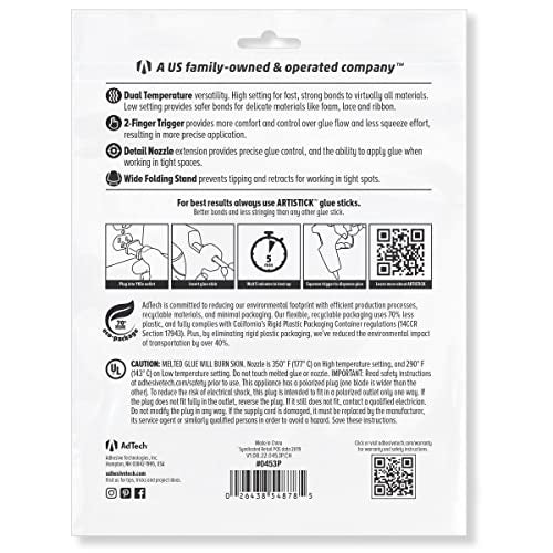 AdTech 0453 2-Temp Dual Temperature Hot Glue Gun Full Size, Light Gray - Image 4