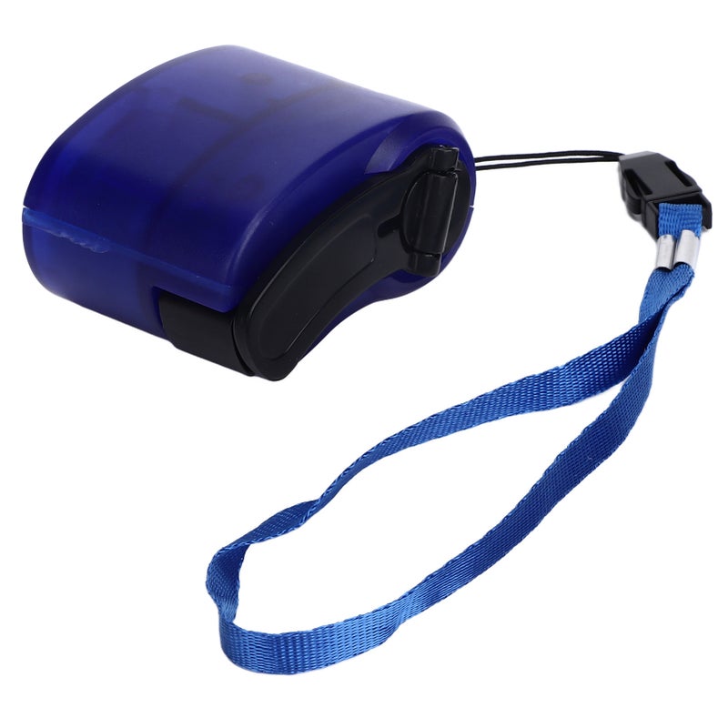 USB Hand Crank Phone Charger Portable Hand Power USB Charger for Outdoor Hiking Camping Blue - Image 2