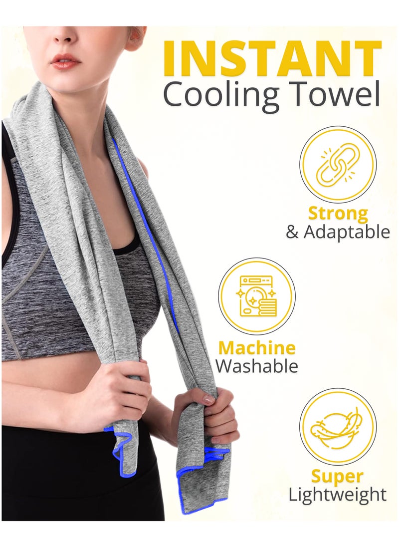 RIGID FITNESS - Microfiber Quick Dry Towels - Silver Ion Technology Towel, Super Absorbent Gym Towel - Ideal Sweat Towel for Fitness, Camping, Travel - Suitable for Men & Women - 77x40cm (Set of 3) - Image 1