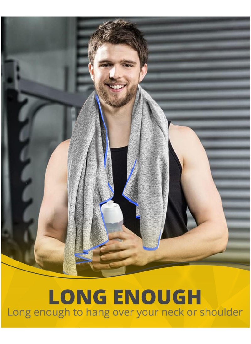 RIGID FITNESS - Microfiber Quick Dry Towels - Silver Ion Technology Towel, Super Absorbent Gym Towel - Ideal Sweat Towel for Fitness, Camping, Travel - Suitable for Men & Women - 77x40cm (Set of 3) - Image 1