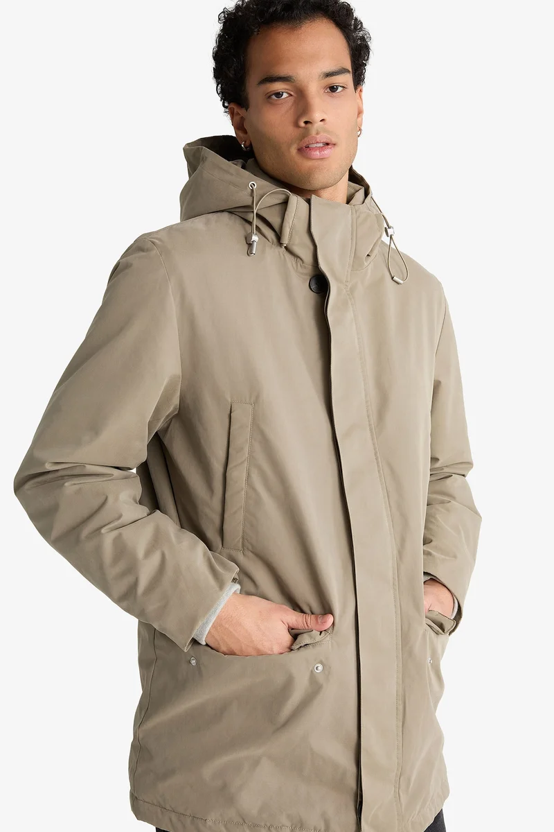 Regular Fit Lined Puffer Jacket