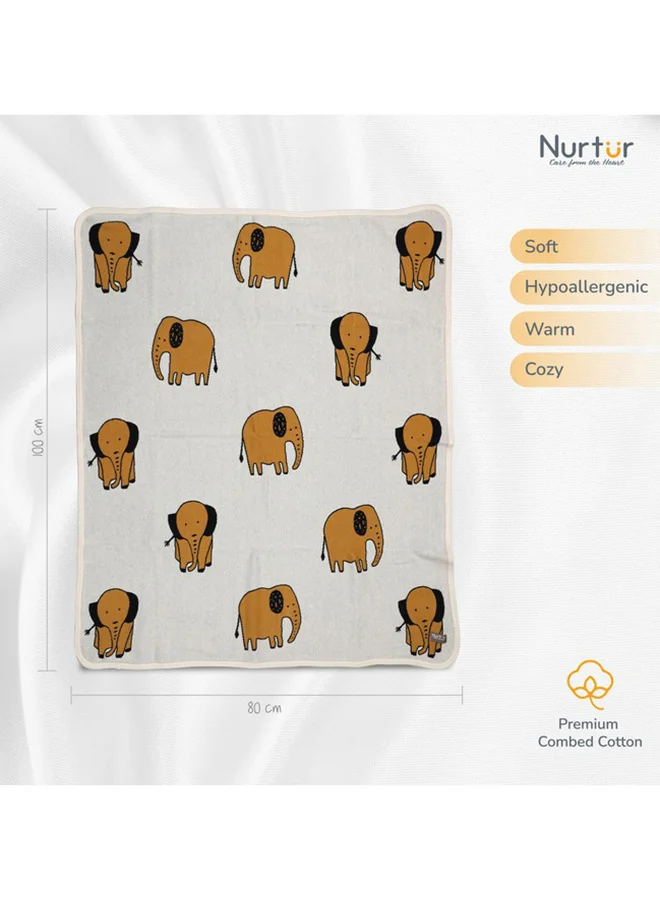 Nurtur Soft Baby Blankets For Boys And Girls 100% Combed Cotton Lightweight Fleece