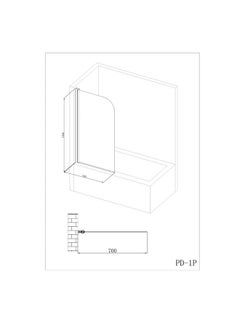 DANUBE HOME Milano Bathtub Screen â€“ Frameless Glass Shower Panel for Bathtub | Waterproof, Easy Install & Modern Bathroom Divider for Home & Hotel Use L 70 X W 150 Chrome  - Image 2