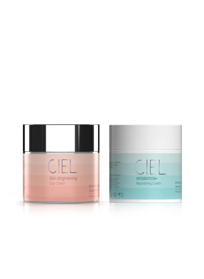 Ciel Skin Brightening Day Cream with SPF 15 and Hydration Plus Nourishing Cream With Hyaluronic Acid | Sun Protection | All Skin Types | Day Cream & Hydration+ Cream Combo - 200 gm - Image 1