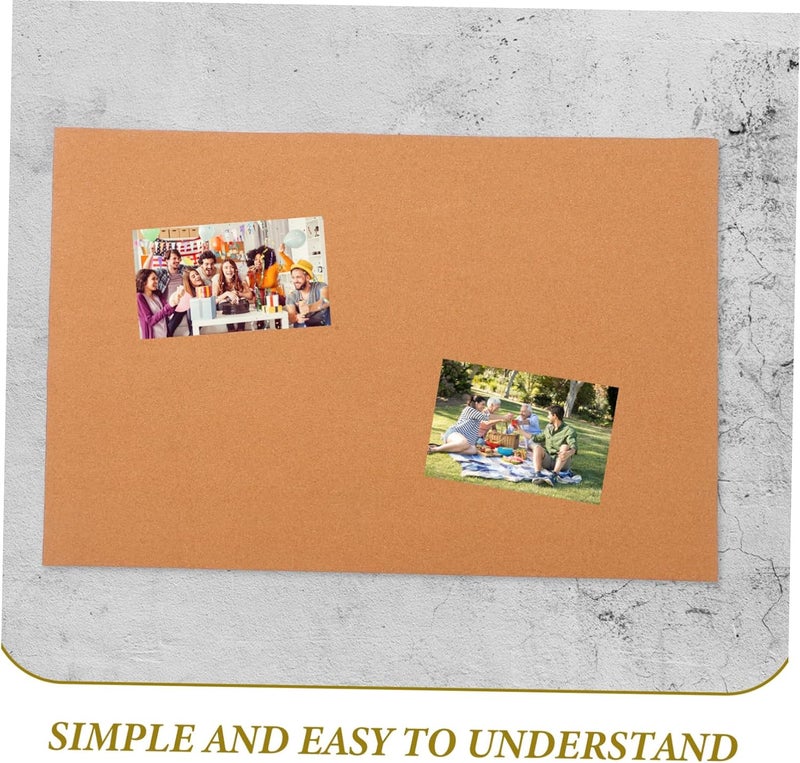 Gadpiparty Decorative Cork Bulletin Board Sheet for Photos and Notes Multi-Purpose Cork Wall Tiles Stylish Reminder Board for Easy to Install - Image 3