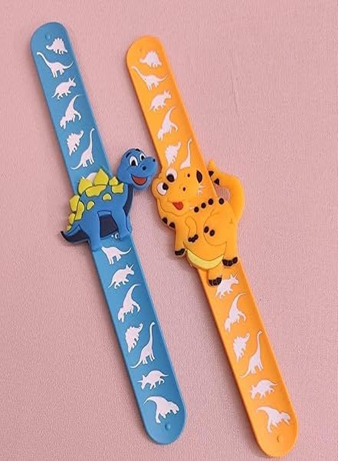 AMANVANI Christmas Gift Set Slap Bracelet For Kids, Gift Bracelet For Girls/Boys, Christmas Return Gifts Wrist Band, Santa Claus Slap Band, Hand Band, Christmas Theme Bracelet Band (dino 3 pcs) - Image 4