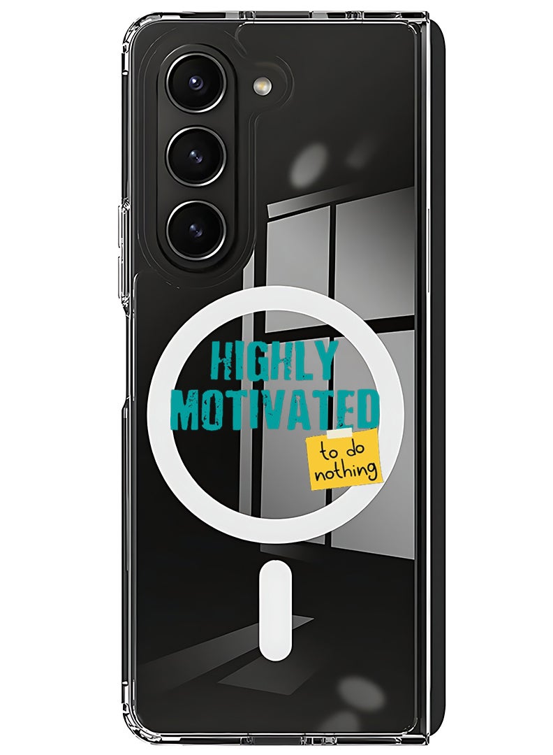 Theodor Magnetic Case for Samsung Galaxy Z Fold 6 Compatible with MagSafe Wireless Charging, Shockproof Phone Bumper Cover highly motivated - Image 1