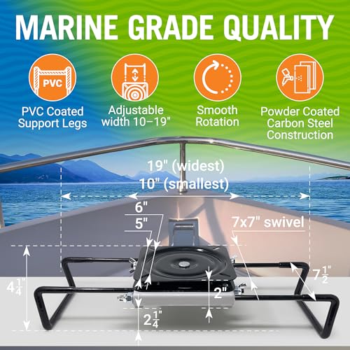 Better Boat Clamp On Boat Seat Swivel for Jon Boats and Fishing Bass Boats Mount Base with Aluminum Portable Seat Clamp Includes Swivel Bracket Mounting Kit and Bench Hardware - Image 3