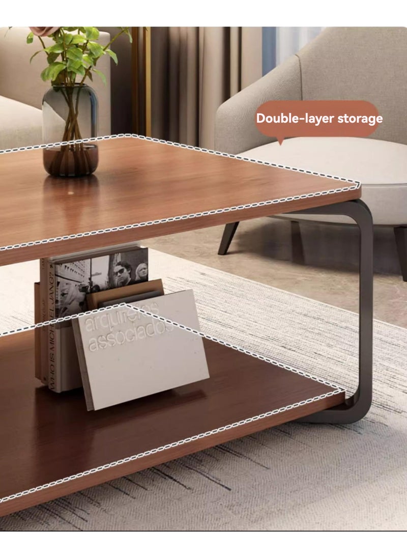 Generic 2-layer minimalist coffee table, 120*60*43cm  - Image 4