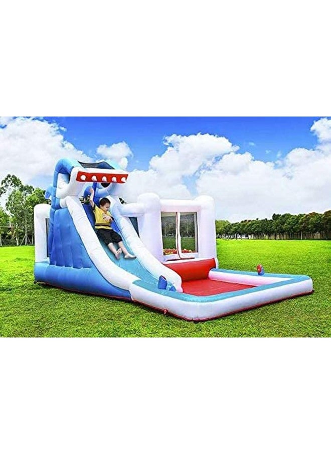 Rainbow Toys Rainbow Toys Inflatable Castles Shark Bouncy Slide For children Jumping Pad Children Recreation Inflatable Water Game Paddling Pool  - Image 2