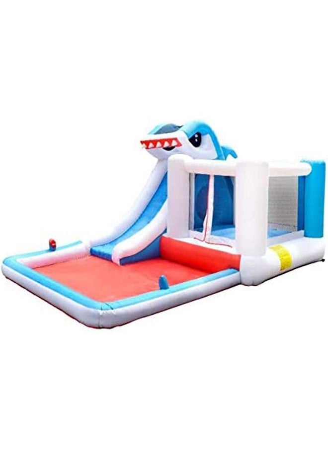 Rainbow Toys Rainbow Toys Inflatable Castles Shark Bouncy Slide For children Jumping Pad Children Recreation Inflatable Water Game Paddling Pool  - Image 3