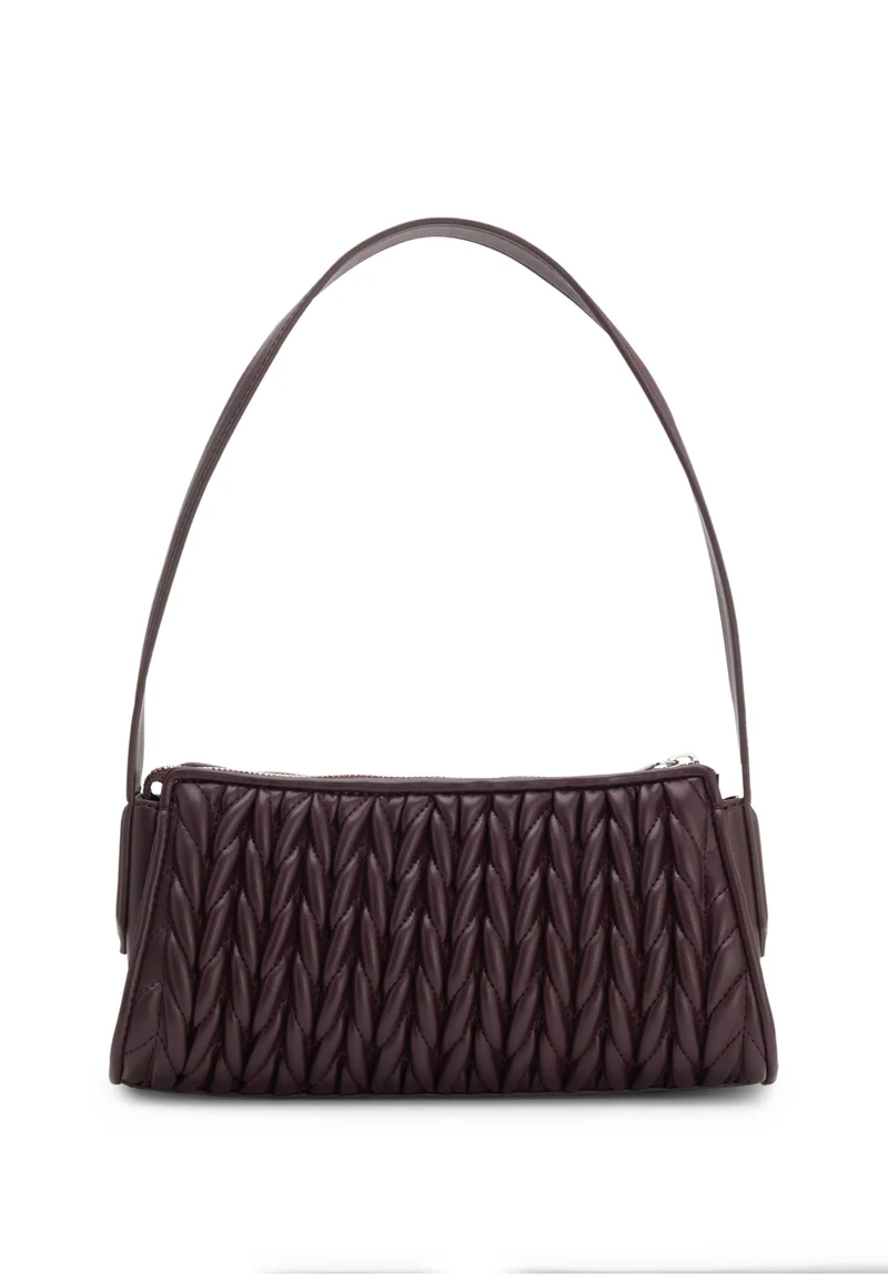 HUGO Textured hobo bag with stacked-logo trim