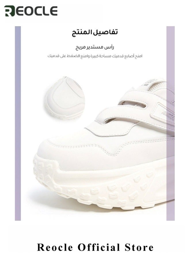 REOCLE Women's Shoes Sports Shoes Platform Flat Height Increase Fashion Shoes for Travel & Workout & Short Trips - Image 5
