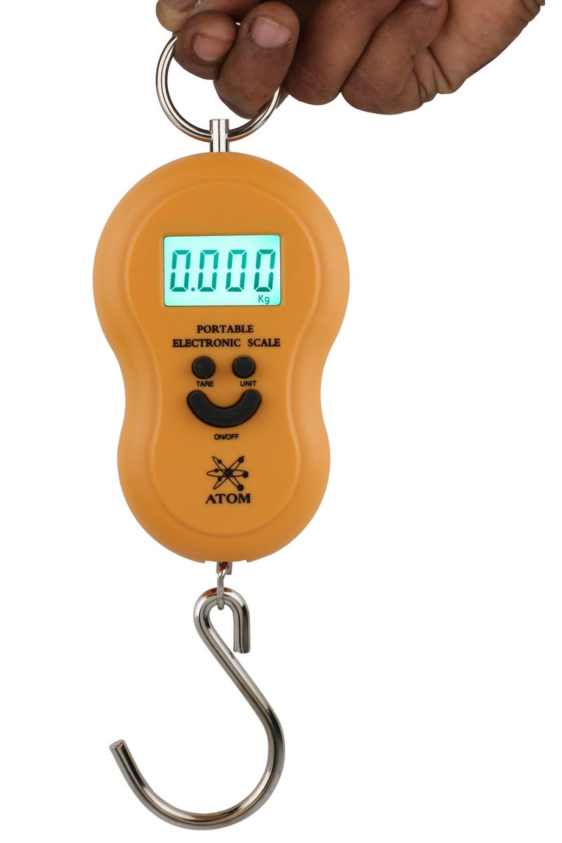 ATOM A 301 Electronic Digital Hanging Stainless Steel Hook Luggage Portable Scale with LCD Display for Industrial Fishing Factory Use Capacity 50Kg (Color may Vary) - Image 5