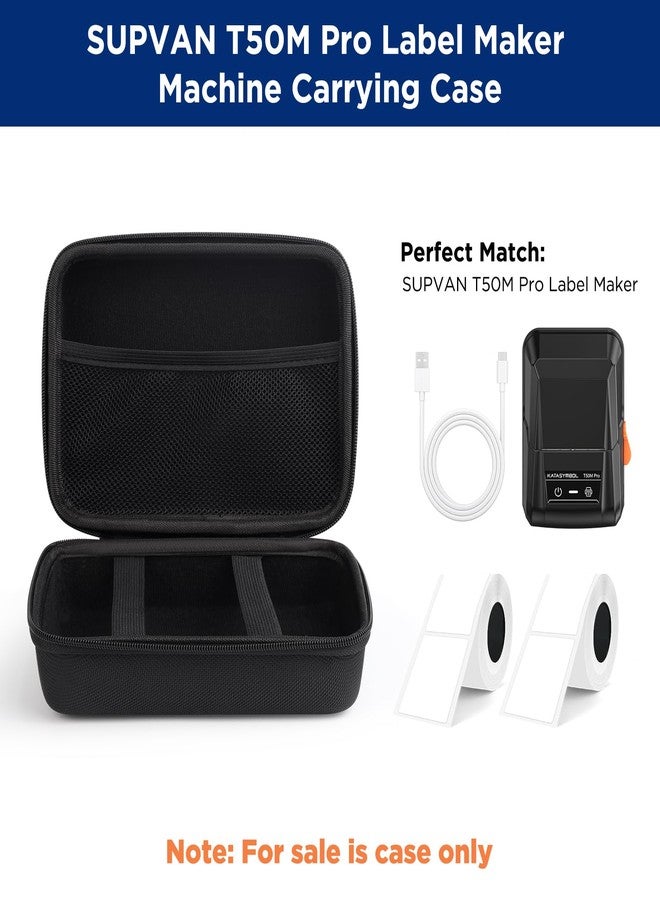 SUPVAN T50M PRO Nylon Hard Protective Travel Case, Waterproof Shockproof Scratch Resistant Carrying Case for External Hard Drive, Power Bank, Cell Phone, Cable, Cord - Image 3