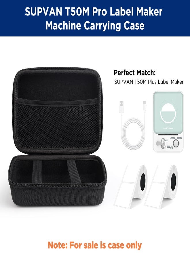 SUPVAN T50M PRO Nylon Hard Protective Travel Case, Waterproof Shockproof Scratch Resistant Carrying Case for External Hard Drive, Power Bank, Cell Phone, Cable, Cord - Image 4