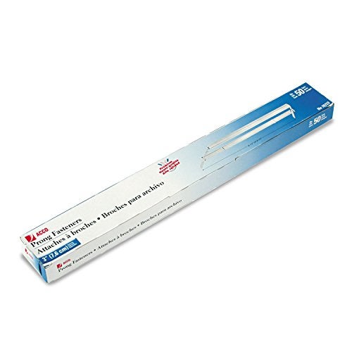 ACCO Brands مشابك أكو، متميزة، سعة 3"، مسافات 8.5"، مجموعة كاملة، 50/علبة (70723) - Image 1