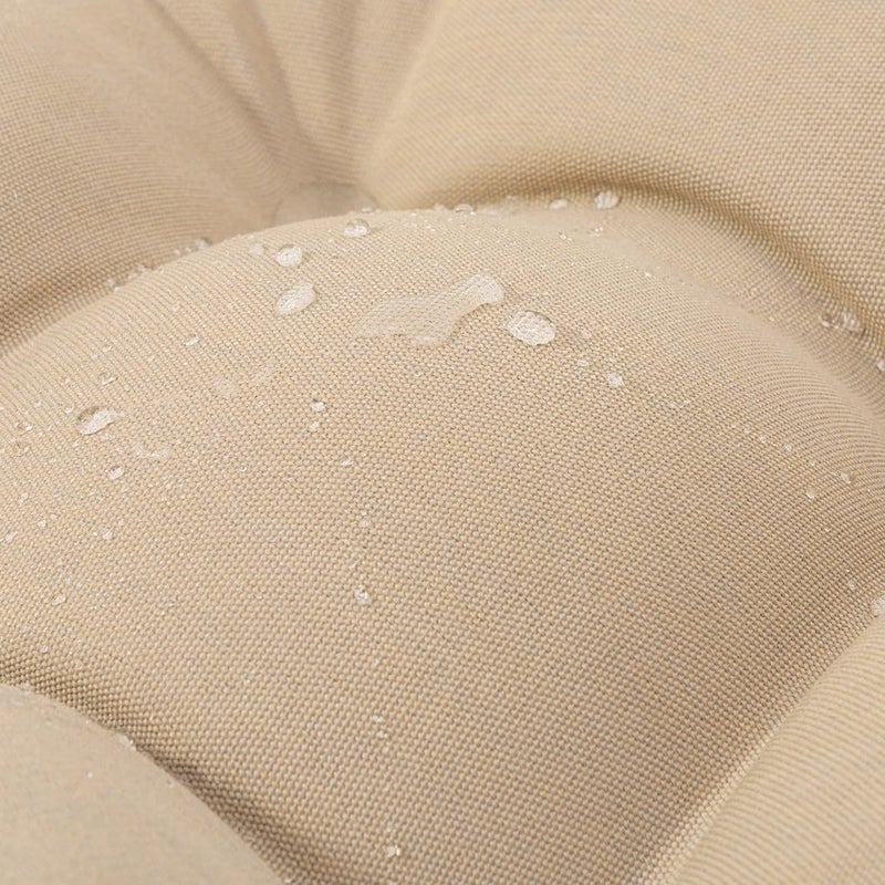 QILLOWAY Outdoor Patio Wicker Seat Cushions Group Loveseat/Two U-Shape/Two Lumbar Pillows for Patio Furniture,Wicker Loveseat,Bench,Porch,Settee of 5 (Beige/Sand/Camel) - Image 5