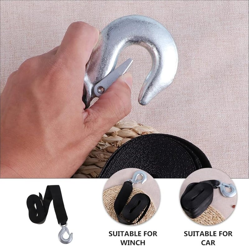 Winch Strap With Hook 800X4 7X0 5CM Durable Towing For Boats And Trailers Easy Installation Vibration Resistant - Image 3