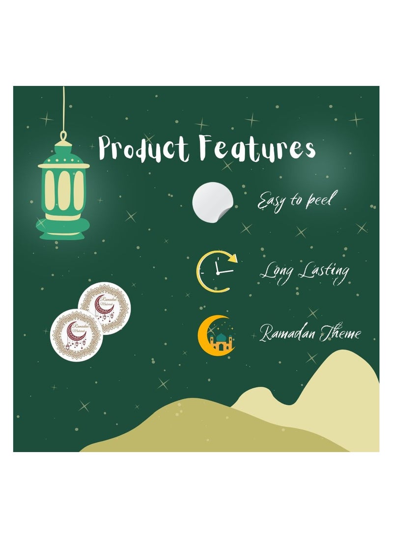PRINTSHOP4ME - Ramadan Mubarak Vinyl Stickers for Gift Wrapping Design 5 - Image 1